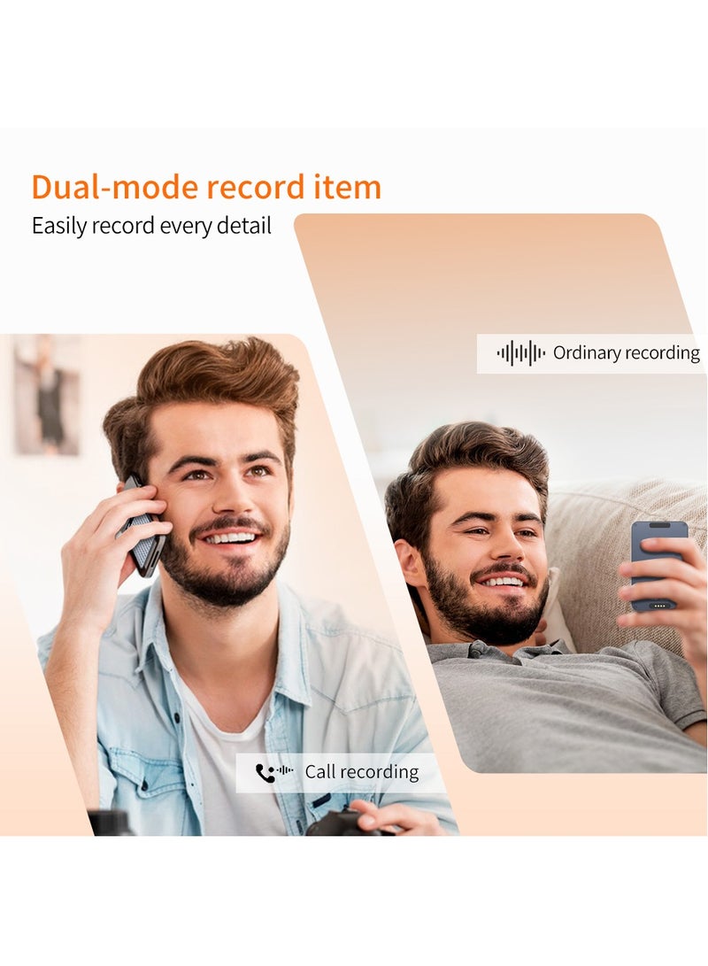 AI Voice Recorder with Transcription & Summarize & Translation - 64GB AI Note Audio Recorder, APP Control, Support 104 Languages, Recording Device with Noise Reduction for Lectures, Meetings, Calls