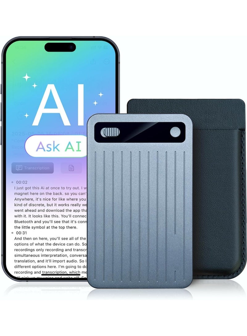 KADIP AI Voice Recorder with Transcription & Summarize & Translation - 64GB AI Note Audio Recorder, APP Control, Support 104 Languages, Recording Device with Noise Reduction for Lectures, Meetings, Calls - Image 1