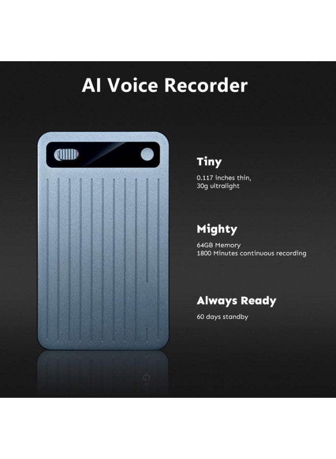 KADIP AI Voice Recorder with Transcription & Summarize & Translation - 64GB AI Note Audio Recorder, APP Control, Support 104 Languages, Recording Device with Noise Reduction for Lectures, Meetings, Calls - Image 4