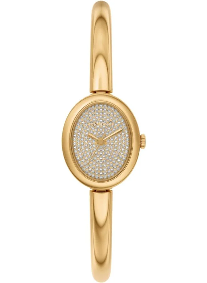 MK7593 Analog Watch with Gold Plated Metal Bracelet