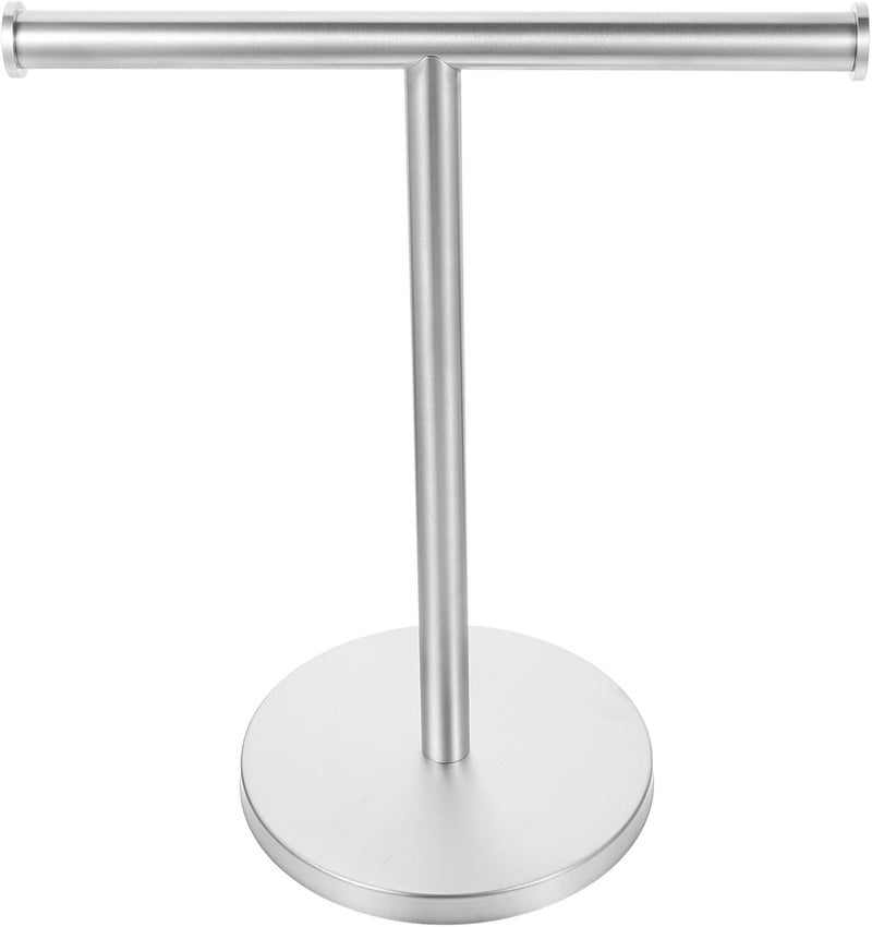 FUOYLOO Countertop Standing Towel Rack Stainless Steel Hand Towel Holder Brushed Finish Bathroom Storage Stand for Kitchen and Bath - Image 1