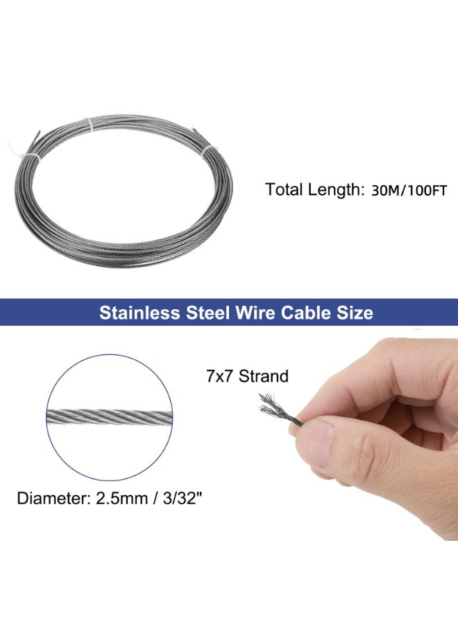 Picture Hanger Kit, 100 Feet Heavy Duty Picture Frame Cord for Wall Frames, Canvas Paintings, Holiday Decor, Artwork,Garden Frames,Patio Decor, Photos, Supports Up to 30lbs - Image 2