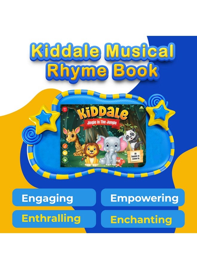 Kiddale 3-Pack Music On The Farm, Jingle In The Jungle And Hindi Nursery Rhyme Musical Interactive Sound Books, Multicolor - Image 3