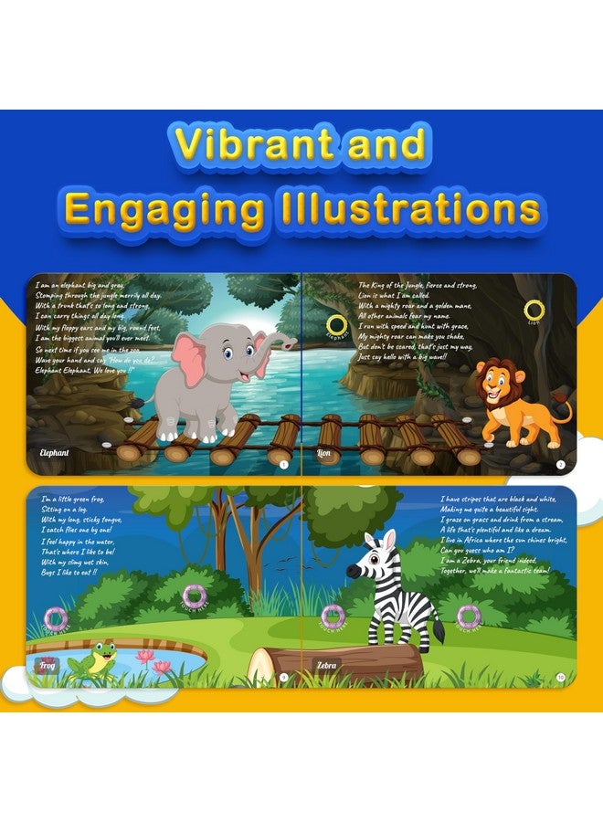 Kiddale 3-Pack Music On The Farm, Jingle In The Jungle And Hindi Nursery Rhyme Musical Interactive Sound Books, Multicolor - Image 4