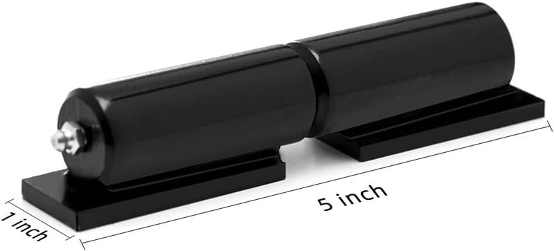Pixplex Heavy Duty Gate Hinges 5 Inches - 2 Pack Black Iron Door Hinge Barrel Style 450 Lbs Capacity for Swing Door Trailer Ramp Gate - Weld On Install - Image 2