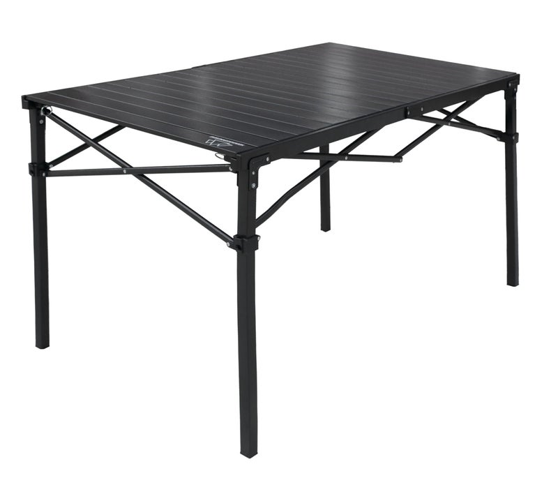 MOUNTAIN SUMMIT GEAR Heavy-Duty Roll-Top Table for Camping (Large) - Portable Aluminum-Top Folding Table with Steel Frame by Caddis Sports - Image 1