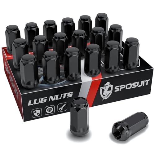 Sposuit M14x1.5 Lug Nuts - Replacement for 2005-2024 Dodge Charger, 2008-2023 Challenger, 2011-2024 Durango, 2004-2009 Magnum - Closed End Black Lug Nut(20 Pcs) - Image 1