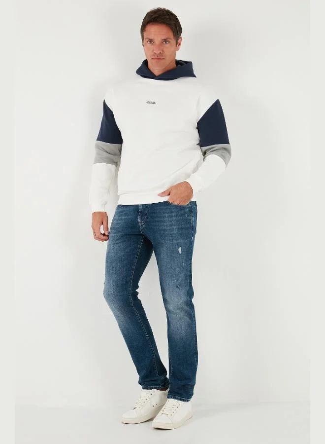 Buratti  Buratti Cotton Relaxed Fit Hooded Furry Soft Raised Sweat Men's SWEAT 5905299 for Men | Best Price UAE