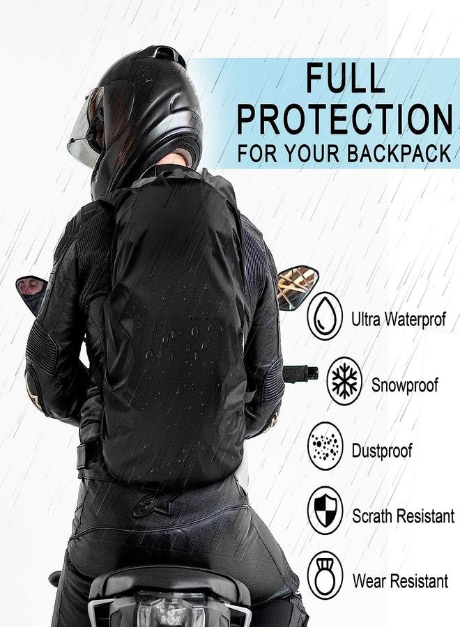 Heer Dust & Rain Cover for Backpack with Pouch, Waterproof Dustproof Rain Cover Bag Elastic Adjustable for School, College,Office, Trekking Bags (30L-35L,Black) (Pack of 1) - Image 5