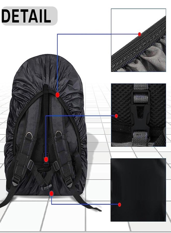 Heer Dust & Rain Cover for Backpack with Pouch, Waterproof Dustproof Rain Cover Bag Elastic Adjustable for School, College,Office, Trekking Bags (30L-35L,Black) (Pack of 1) - Image 4