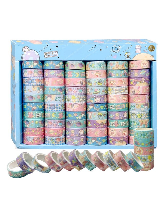 فنبلاست مجموعة شرائط واشي من فن بلاست، مجموعة شرائط واشي لطيفة، شرائط لاصقة زخرفية مصممة خصيصًا للأعمال اليدوية والفنون وسجلات القصاصات والمجلات والمخططات وأدوات القرطاسية للأطفال - أفضل مجموعة هدايا قابلة للإرجاع - 60 قطعة - Image 1