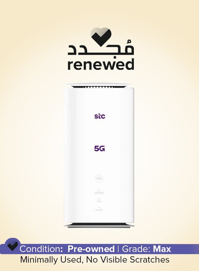 STC Renewed – Ultra 5G Router – Wi-Fi 6 AX6000 – Up to 6000 Mbps – 2.5 Gigabit Ethernet Port – Supports All Networks (STC, Mobily, Zain) – White – MC888A Ultra white - Image 1