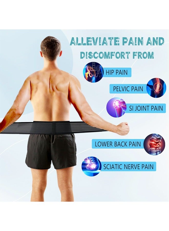 2PCS Relieve back pain sciatica，sciatica waist belt，Hip Braces for Hip Pain - Pelvic Support Belt for Men and Women - Image 4