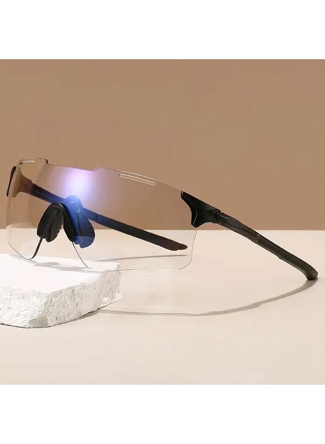Black Frameless Glasses for Men and Women Minimalist Design for Various Occasions - Image 2