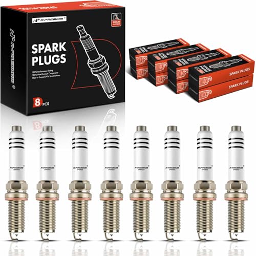 A-Premium Iridium Platinum Spark Plugs Compatible with Mercedes-Benz C190 AMG GT, C190 AMG GT C/R/S/R Pro, C63 AMG, C63/E63 AMG S, GLC63 AMG, GLC63 AMG S, S560, S63 AMG, GLS600, G63 AMG, Pack of 8 - Image 1