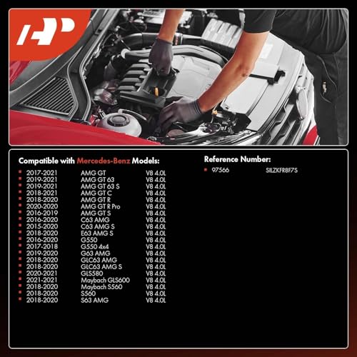 A-Premium Iridium Platinum Spark Plugs Compatible with Mercedes-Benz C190 AMG GT, C190 AMG GT C/R/S/R Pro, C63 AMG, C63/E63 AMG S, GLC63 AMG, GLC63 AMG S, S560, S63 AMG, GLS600, G63 AMG, Pack of 8 - Image 2