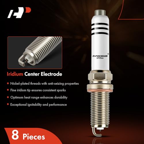 A-Premium Iridium Platinum Spark Plugs Compatible with Mercedes-Benz C190 AMG GT, C190 AMG GT C/R/S/R Pro, C63 AMG, C63/E63 AMG S, GLC63 AMG, GLC63 AMG S, S560, S63 AMG, GLS600, G63 AMG, Pack of 8 - Image 3