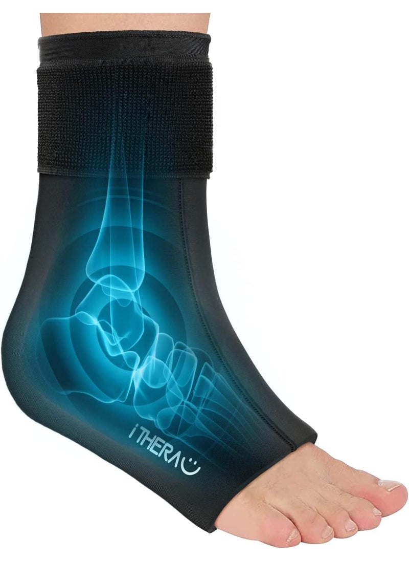 I-THERA-U iTHERAU Ankle Ice Pack Wrap for Swelling, Plantar Fasciitis, Foot Pain Relief, Ankle Brace Gel Cold Packs for Injuries Reusable, Hot Cold Compress Therapy for Achilles,Tendonitis 