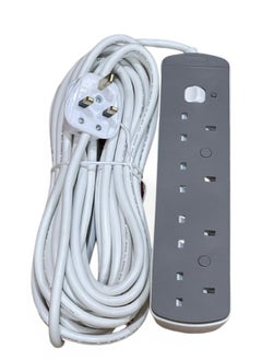Generic 10 Meter Power Strips Extension Cord | 4 Sockets Universal Plug Adapter with 10Meter Extra Long Cable Bold Extension Cable | Power Socket | Extension Board | Extension Cable | Extension Socket For Home ,Office ,Kitchen ,Travel And More ((10Meter))  - Image 1