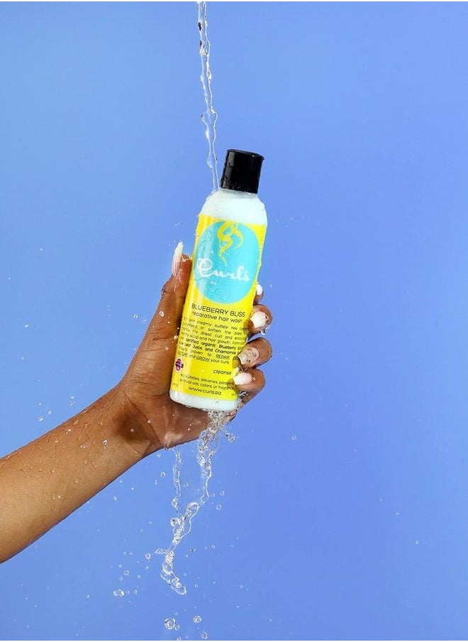 Curls Blueberry Bliss Reparative Hair Wash - Encourage Healthy Scalp and Hair Growth - Rich and Creamy Sulfate-Free Cleanser - For Wavy, Curly, and Coily Hair Types - 8oz  - Image 2