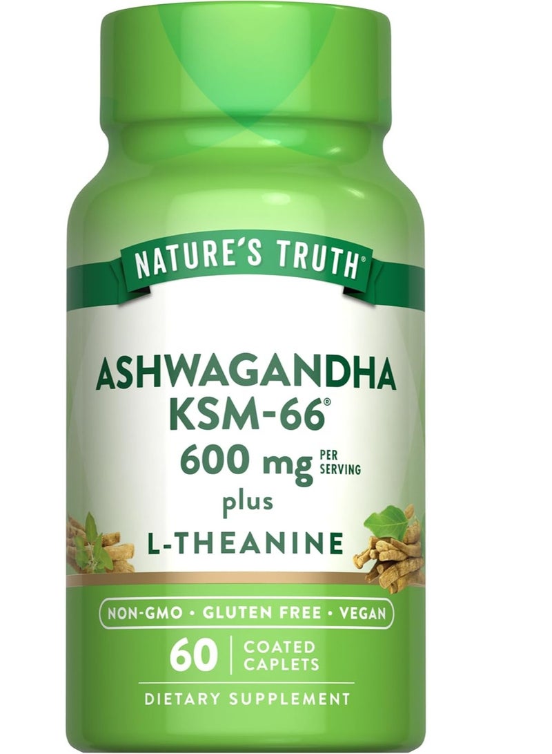 Nature's Truth KSM-66 Ashwagandha 60 Caplets 30 Servings  - Image 1