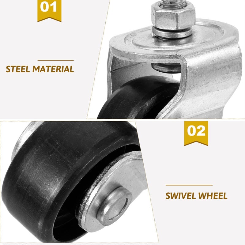 2pcs 2 Ton Swivel Jack Casters Replacement Wheels for Floor Jack Garage Use - Image 5