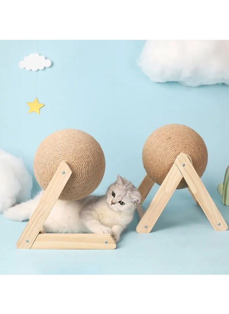 ARNOTEC Cat Scratching Ball Toy Sisal Kitten Rope Ball Board Grinding Paws Toys Cat Climbing Frame Durable Cat Scratch Pet Supplies (Size : L-shape)  - Image 4