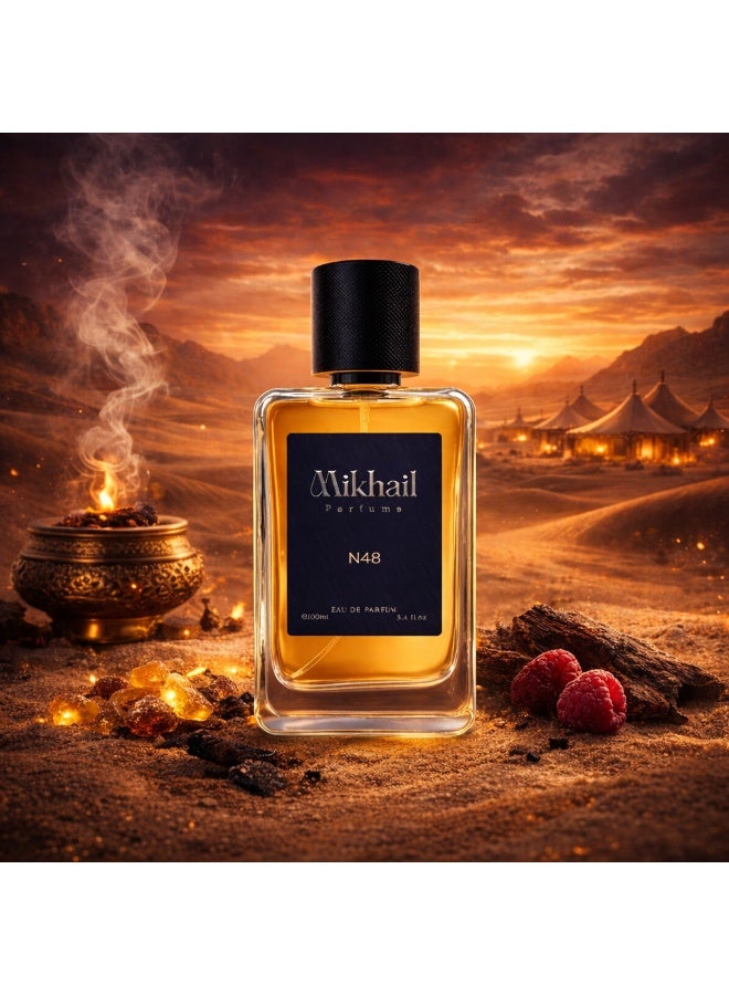 MIKHAIL N48 by Mikhail – 100ml Oriental Woody Male Perfume | Elegant & Captivating Fragrance for Men and Women | Long-Lasting Perfume for All Occasions | Sophisticated & Mesmerizing Scent - Image 5