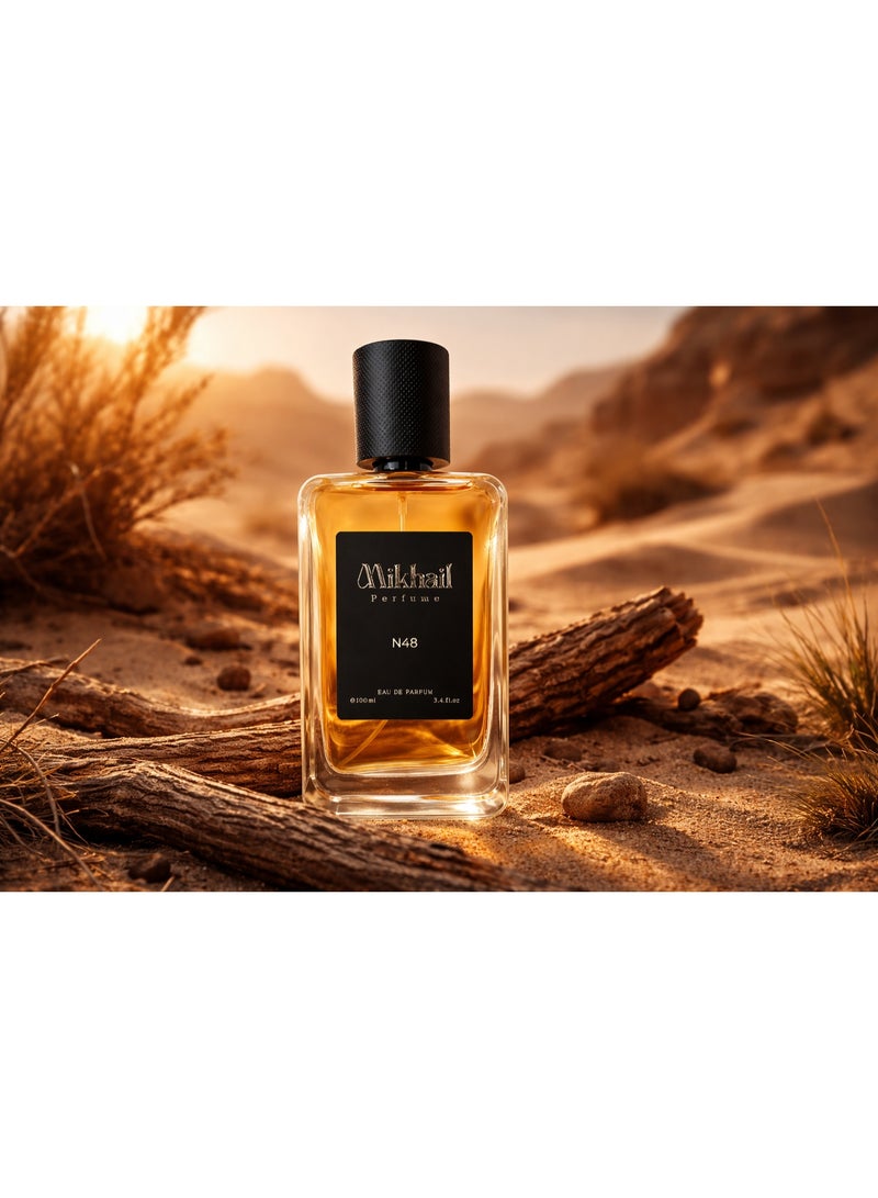 MIKHAIL N48 by Mikhail – 100ml Oriental Woody Male Perfume | Elegant & Captivating Fragrance for Men and Women | Long-Lasting Perfume for All Occasions | Sophisticated & Mesmerizing Scent - Image 4