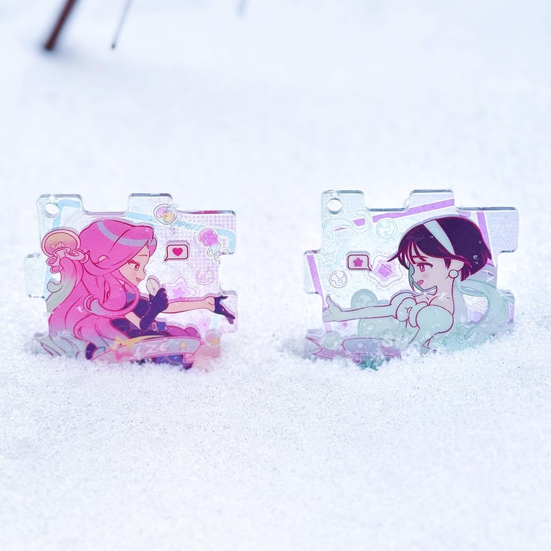 YJacuing Anime Alien Stage Duet Series Mystery Blind Bag Acrylic Keychain, Officially Licensed Puzzle Piece Couple Gift (Single Bag, Contains One Random Character) - Image 4