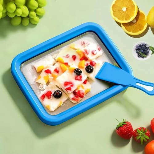 Laveant Ice Cream Roll Maker Rolled Ice Cream Machine, Sweet Spot Pan, Instant Cold Plate, Ideal for Making Rolled Ice Cream Soft Serve Slushies Frozen Yogurt Sorbet and Gelato (Summer Blue) - Image 4