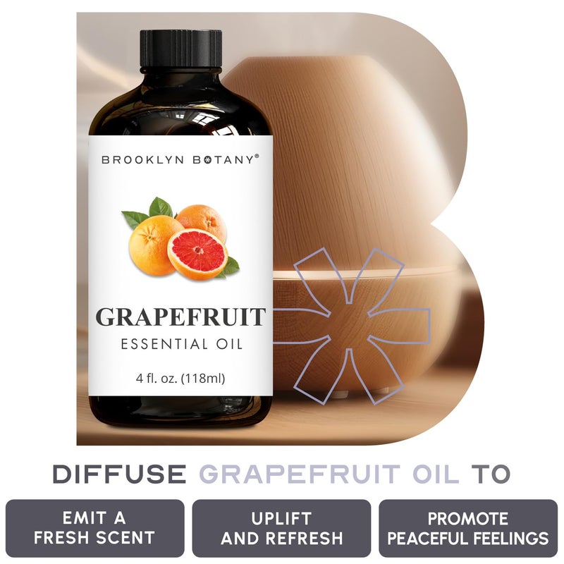 Brooklyn Botany Grapefruit Essential Oil - Huge 4 Fl Oz - 100% Pure and Natural - Premium Grade with Dropper - for Aromatherapy and Diffuser - Image 5