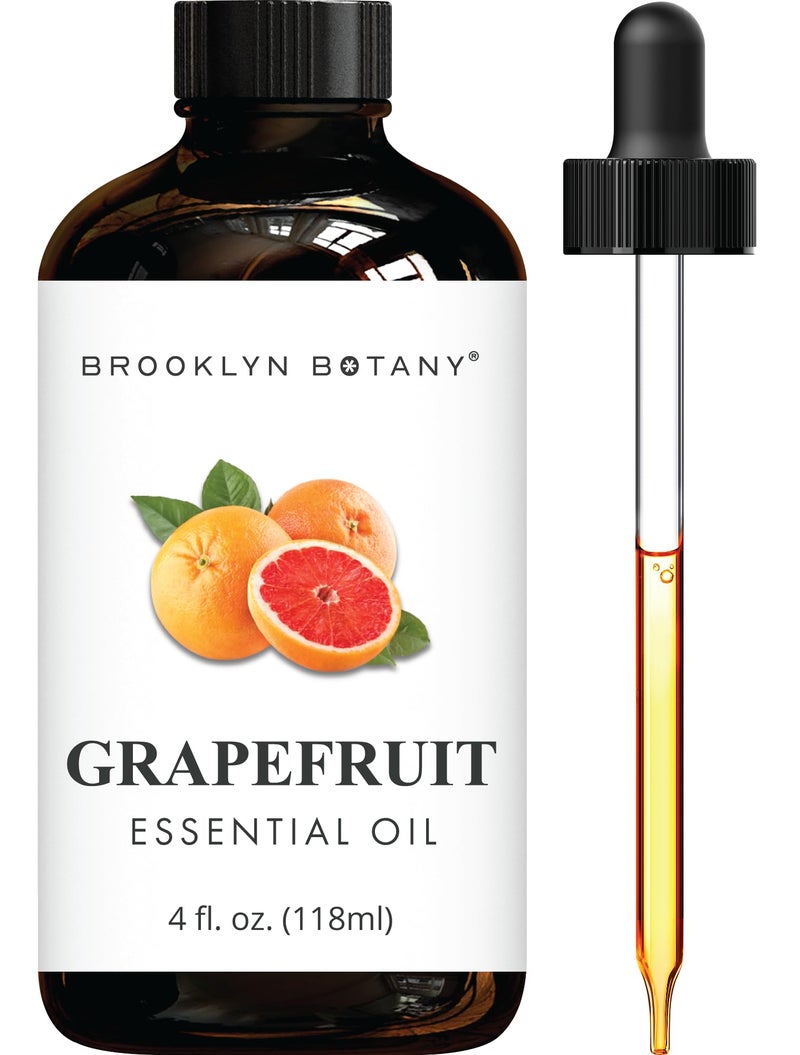 Brooklyn Botany Grapefruit Essential Oil - Huge 4 Fl Oz - 100% Pure and Natural - Premium Grade with Dropper - for Aromatherapy and Diffuser - Image 1