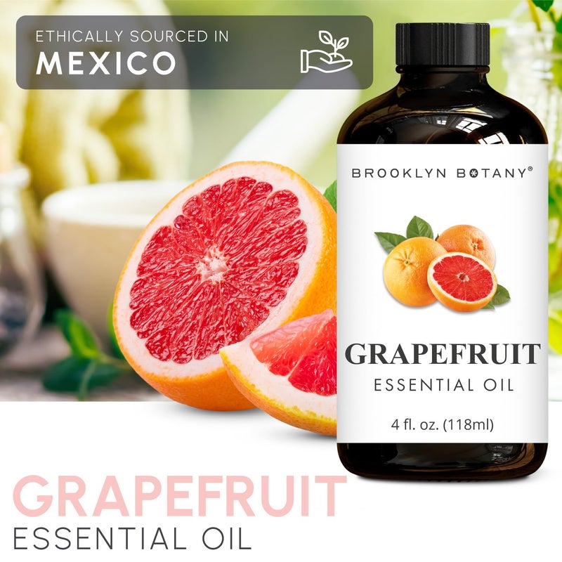 Brooklyn Botany Grapefruit Essential Oil - Huge 4 Fl Oz - 100% Pure and Natural - Premium Grade with Dropper - for Aromatherapy and Diffuser - Image 4