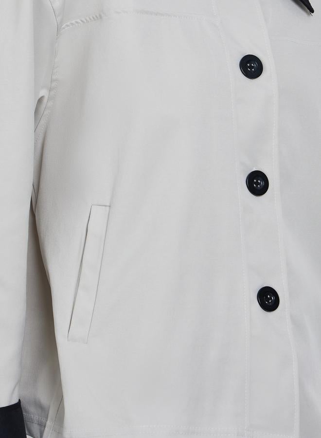 Styli Grey Regular Fit Jacket with Contrast Collar - Image 4