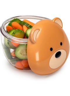 Animal Snack Containers - Adorable, Airtight, and Leakproof Designs for Kids - BPA Free, Easy Clean, Perfect for On the Go Snacking and Lunch Boxes - Brown