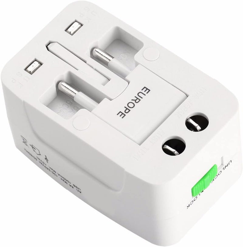 Generic Travel Adapter Plug, AC Plug, AC Outlet, White - Image 3