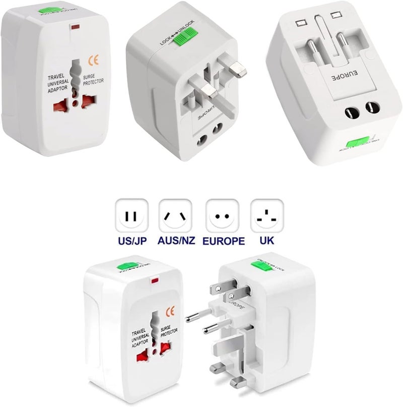 Generic Travel Adapter Plug, AC Plug, AC Outlet, White - Image 2
