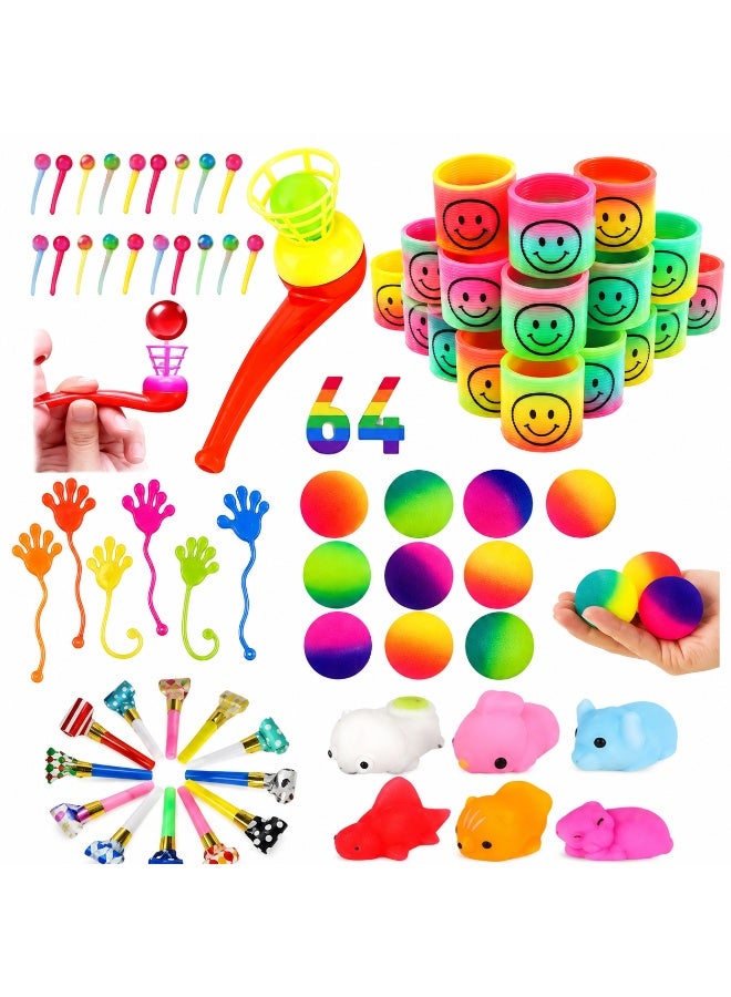 NYVIO 64-Piece Party Favors Set for Kids Birthday – Bulk Mini Toys for Goody Bags, Return Gifts, & Classroom Prizes - Image 1