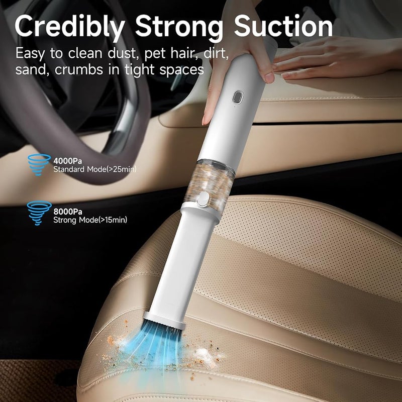 Lydsto Handheld Vacuum Cleaner, 4000Pa Suction Cordless Car Vacuum with 4-in-1 Nozzles, Dual HEPAFiltration,USB-C Rechargeable for Home, Auto Cleaning - Image 3