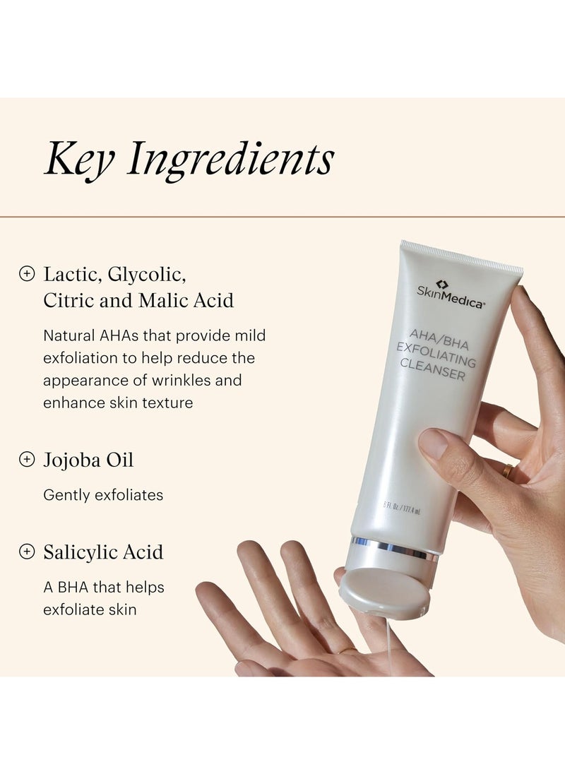 Skinmedica SkinMedica AHA/BHA Exfoliating Cleanser - Gently Scrub Away Dead Skin with Exfoliating Face Wash Cleanser, Improving the Appearance of Skin Tone and Texture, 6 Fl Oz  - Image 2