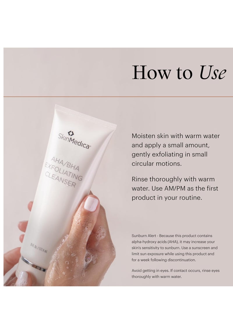 Skinmedica SkinMedica AHA/BHA Exfoliating Cleanser - Gently Scrub Away Dead Skin with Exfoliating Face Wash Cleanser, Improving the Appearance of Skin Tone and Texture, 6 Fl Oz  - Image 4