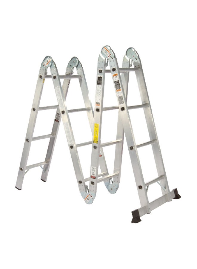 Robinson Durable Wear Resistance Aluminium 4/4 Multi-Purpose Folding Ladder Silver 509 cm R-14204/4X4