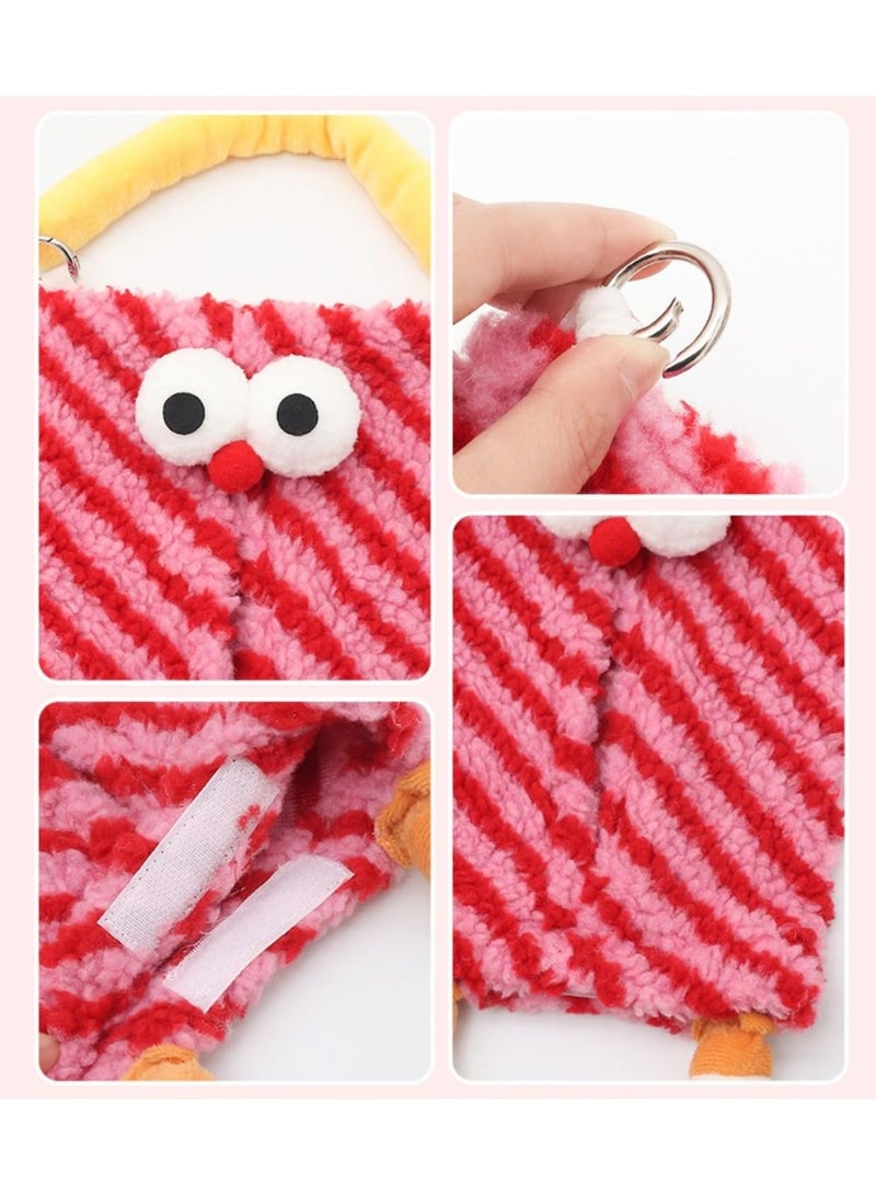 كيلا حامل أنسجة سيارة كرتوني، صندوق أنسجة وحشي صغير لطيف للمقعد الخلفي للسيارة، منظم حامل الأنسجة المعلق (أرجواني) - Image 5