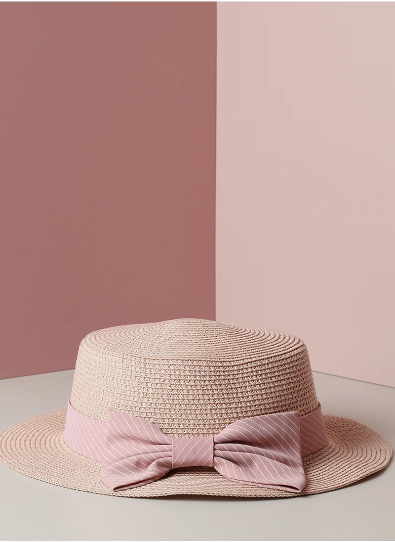 Haute Sauce Beige Textured Scarf Sun Hat