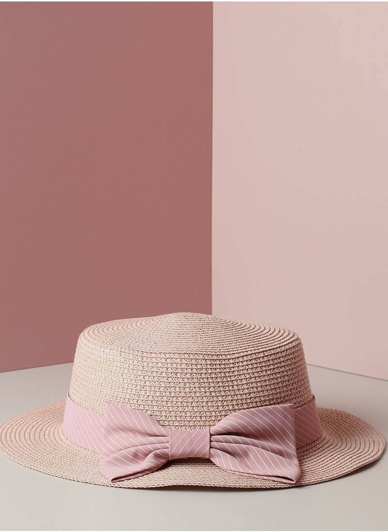 Haute Sauce Beige Textured Scarf Sun Hat  - Image 1