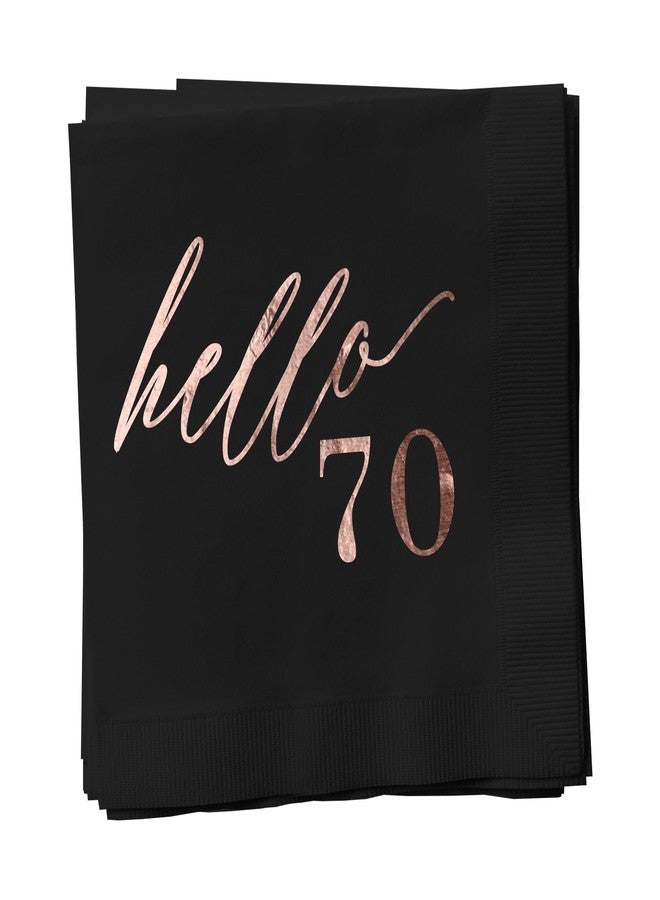 Paper Frenzy Milestone Birthday Black Beverage Cocktail Party Napkins 50 Pack, Hello 40 - Image 4