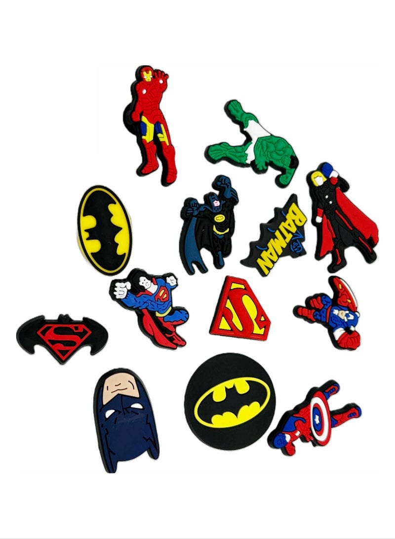 أحذية Marvel and DC Characters لتزيين الأحذية Charms Crocs شبشب وسوار معصم صغير بحلية صغيرة للرجال والنساء والأطفال 13 قطعة - Image 2