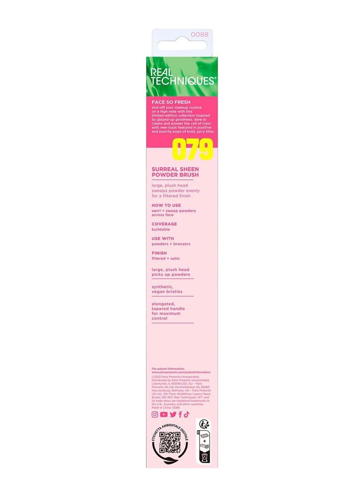 REAL TECHNIQUES Nettar Pop Surreal Sheen Powder Brush 1 Count Green - Image 3