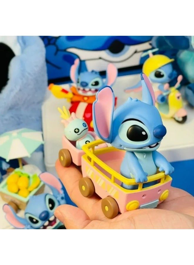 Genuine Stitch Swim Series Blind Box Anime Kawaii Trendy Ornament Model Collection Hand Doll Toy Mysterious Gift